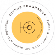 Etiqueta Citrus fragrance Press to Clean