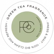 Etiqueta Green tea fragrance Press to Clean
