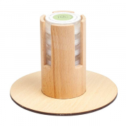 Dispensador de cápsulas en formato de madera